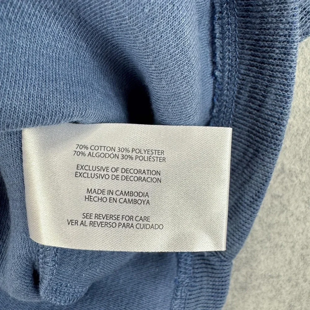 Banana Republic Sweater Mens Small Blue Double Knit Crew Pullover Preppy NEW $60